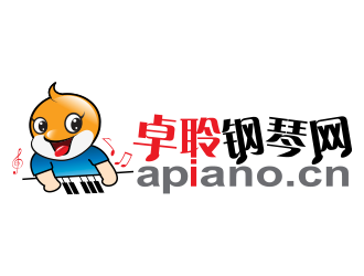 卓聆鋼琴網(wǎng)（apiano.cn）logo設(shè)計(jì)