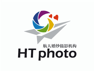 張曉明的航天婚紗攝影機構(gòu)/HTphotologo設(shè)計