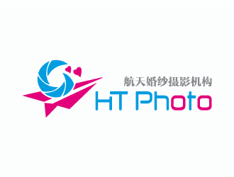 張曉明的航天婚紗攝影機構(gòu)/HTphotologo設(shè)計