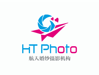 張曉明的航天婚紗攝影機構(gòu)/HTphotologo設(shè)計