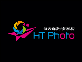 張曉明的航天婚紗攝影機構(gòu)/HTphotologo設(shè)計