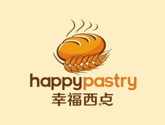 面包店logo-幸福西點logo設計