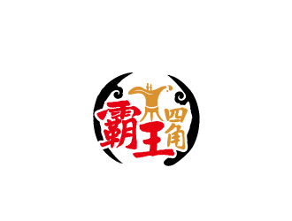 周金進(jìn)的霸王四角白酒logologo設(shè)計(jì)