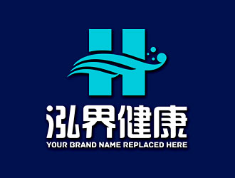 鐘炬的泓界健康logo設(shè)計