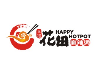 幸?；ㄌ锫槔睜C （Happy Hotpot）logo設(shè)計