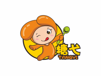 糖弋液態(tài)糖漿卡通人物logo設(shè)計