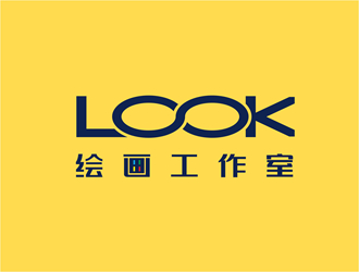 唐國強(qiáng)的look繪畫工作室logo設(shè)計(jì)