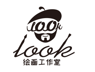 向正軍的look繪畫工作室logo設(shè)計(jì)