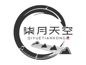 周戰(zhàn)軍的柒月天空logo設計