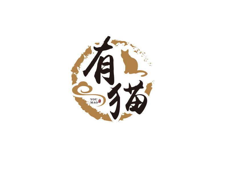 朱紅娟的有貓logo設(shè)計