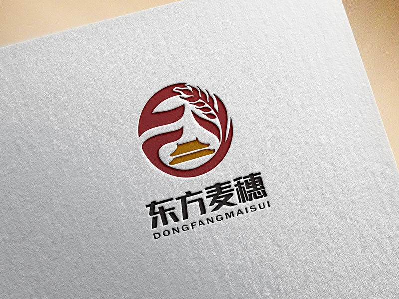 郭慶忠的白酒品牌，東方麥穗logo設(shè)計(jì)