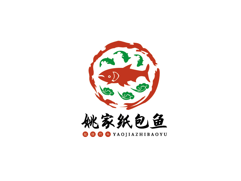 李寧的姚家紙包魚logo設(shè)計(jì)