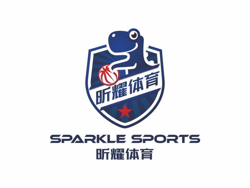 陳國偉的昕耀體育，副標(biāo)題：SPARKLE SPORTSlogo設(shè)計(jì)