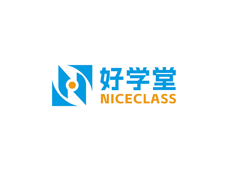 周都響的英文名字是“Niceclass ”，中文名字是“好學(xué)堂”logo設(shè)計(jì)