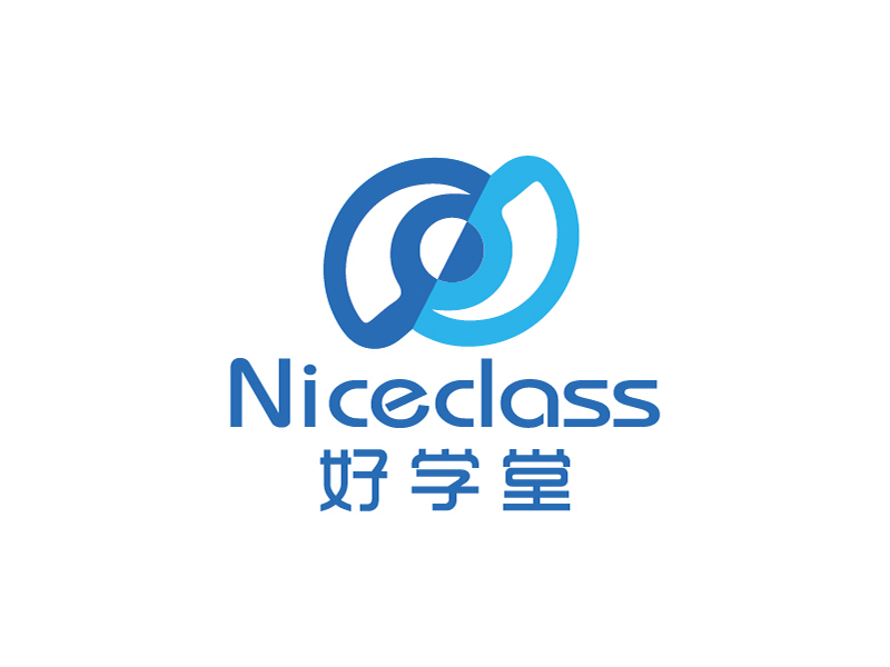 楊忠的英文名字是“Niceclass ”，中文名字是“好學(xué)堂”logo設(shè)計(jì)