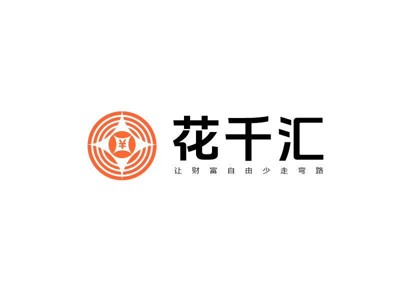 向紅的花千匯logo設(shè)計